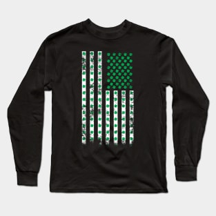 American Shamrock Flag (Green) Long Sleeve T-Shirt